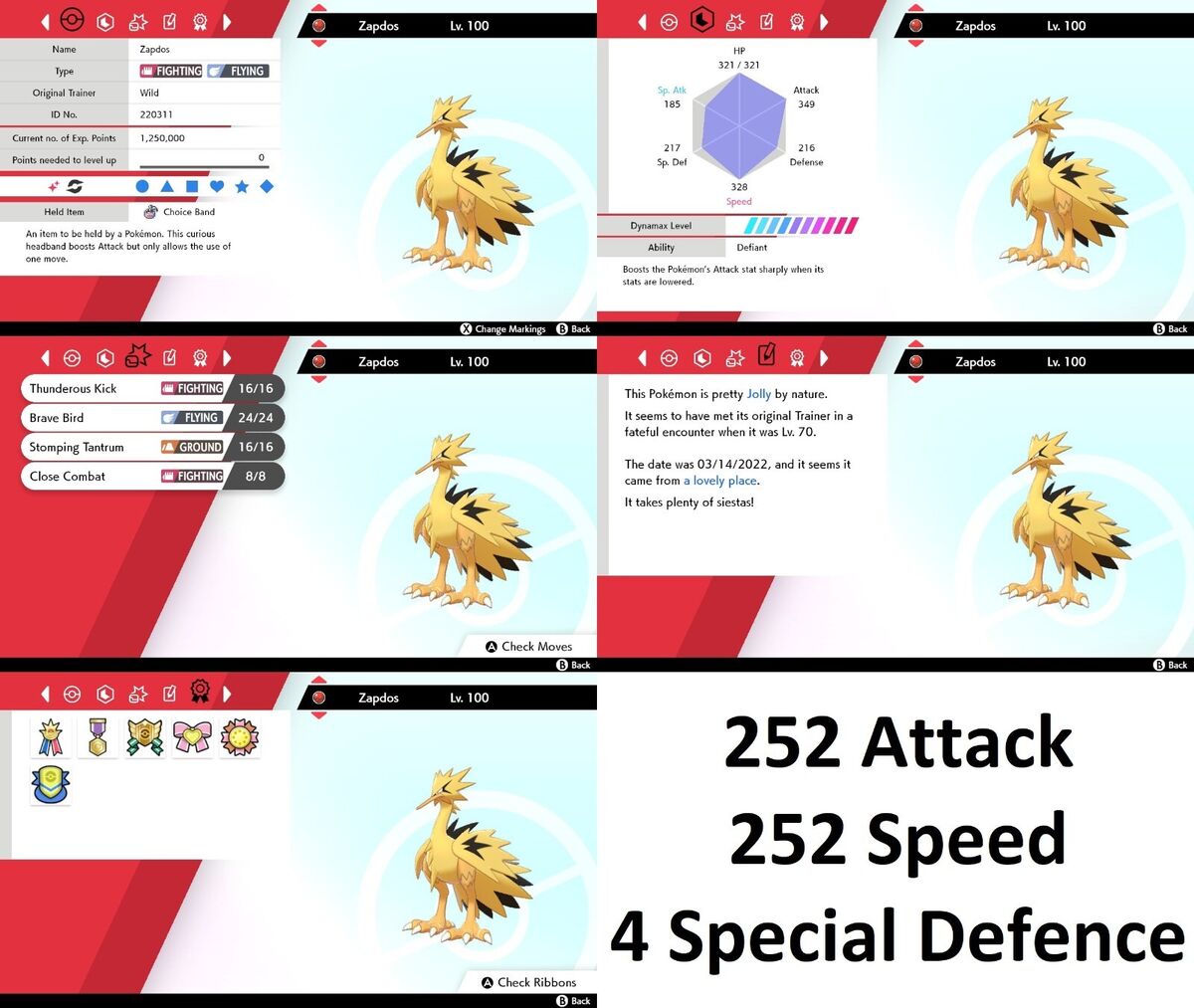 Pokemon Sword and Shield Shiny Articuno 6IV-EV Trained