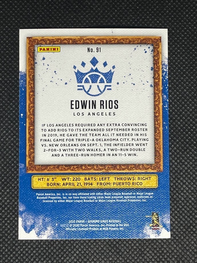 2020 Panini Diamond Kings Edwin Rios RC Rookie #91 | eBay