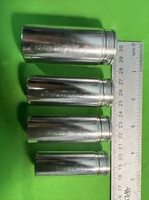 Snap-on 4 pc 3/8" Drive 6-Point SAE Flank Drive® Deep Socket Set SFS281+Others