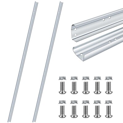 Gisafai 2 Pcs Garage Door Vertical Track Replacement Garage Door Rails Left R...