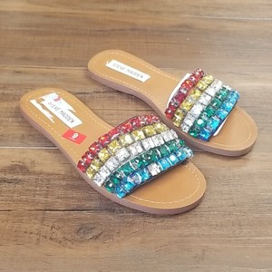 steve madden rainbow slides