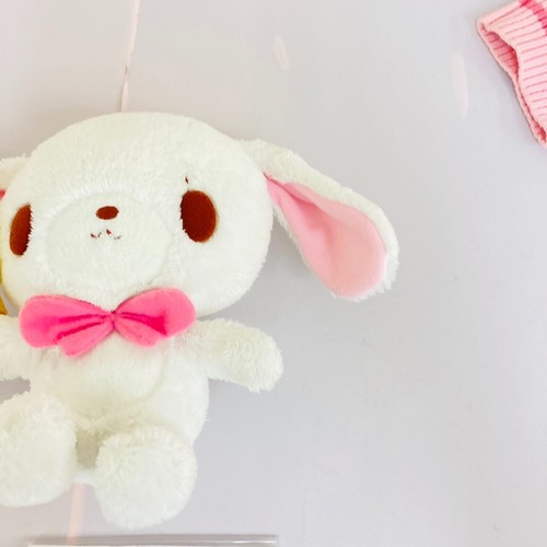 Sanrio Sugar Bunnies Shirousa Plush Soft Stuffed Toy White Pink Ribbon Duck JP - Picture 7 of 24