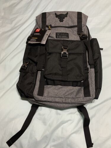 Under Armour UA Project Rock Bag Regiment Backpack Grey Chase Greatness 1325331 - Picture 2 of 7