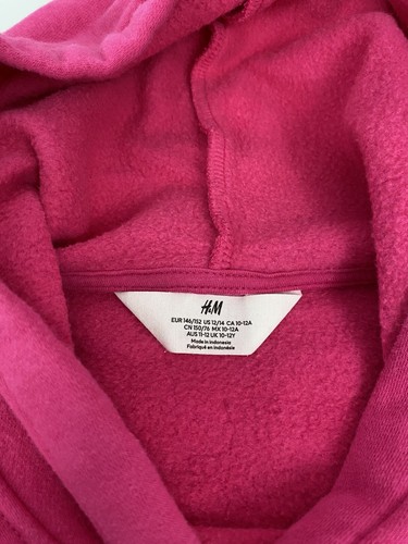 H&M Girl's Dark Pink Hoodie-Size 12/14 and Joggers Set, Size 10 - Picture 4 of 12