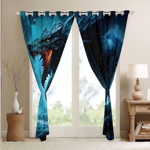 Feelyou Monster Window Drapes 3D Animal Printed Curtains for Kids Boys Girls ... - Picture 4 of 7