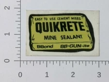 Vintage Quikrete Holdings Inc Columbus Ohio Coal Mining Sticker Decal