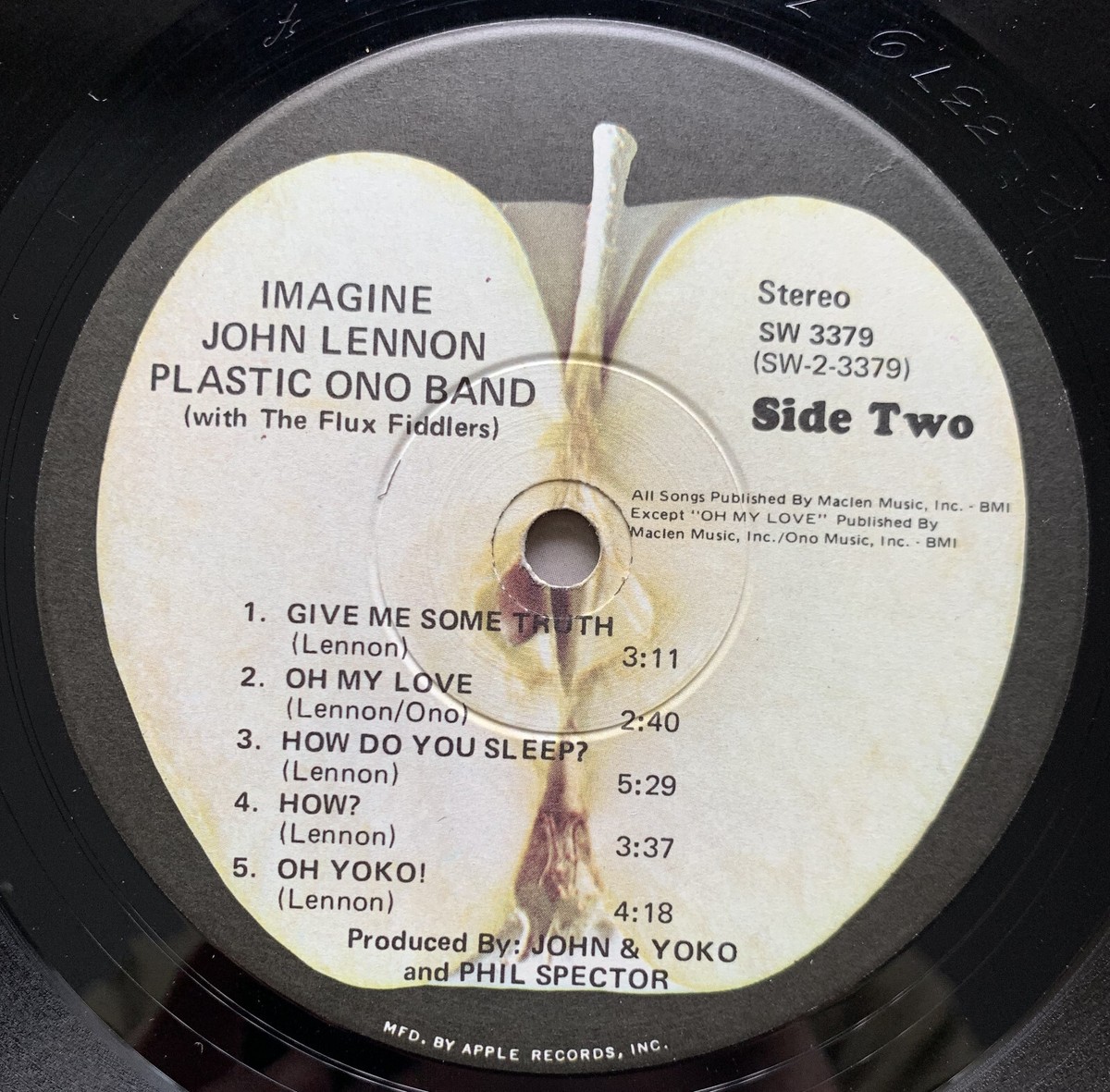 JOHN LENNON IMAGINE LP 1971 APPLE RECORDS SW 3379 POP ROCK
