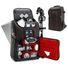 USA GEAR S17 Camera Backpack – Large DSLR Bag with Laptop & Tripod Storage