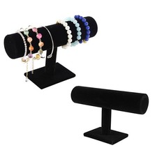 Black Velvet Jewelry Display Bracelet Necklace Organizer Stand