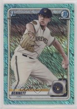 2020 Bowman Chrome Prospects Aqua Shimmer Refractor 69/125 Nick Bennett 9hx