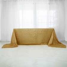 GOLD 90 x 156 Accordion Crinkle TAFFETA RECTA...