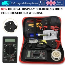 80W Soldering Iron Kit Electronics Welding Irons Solder Tools With multimeter