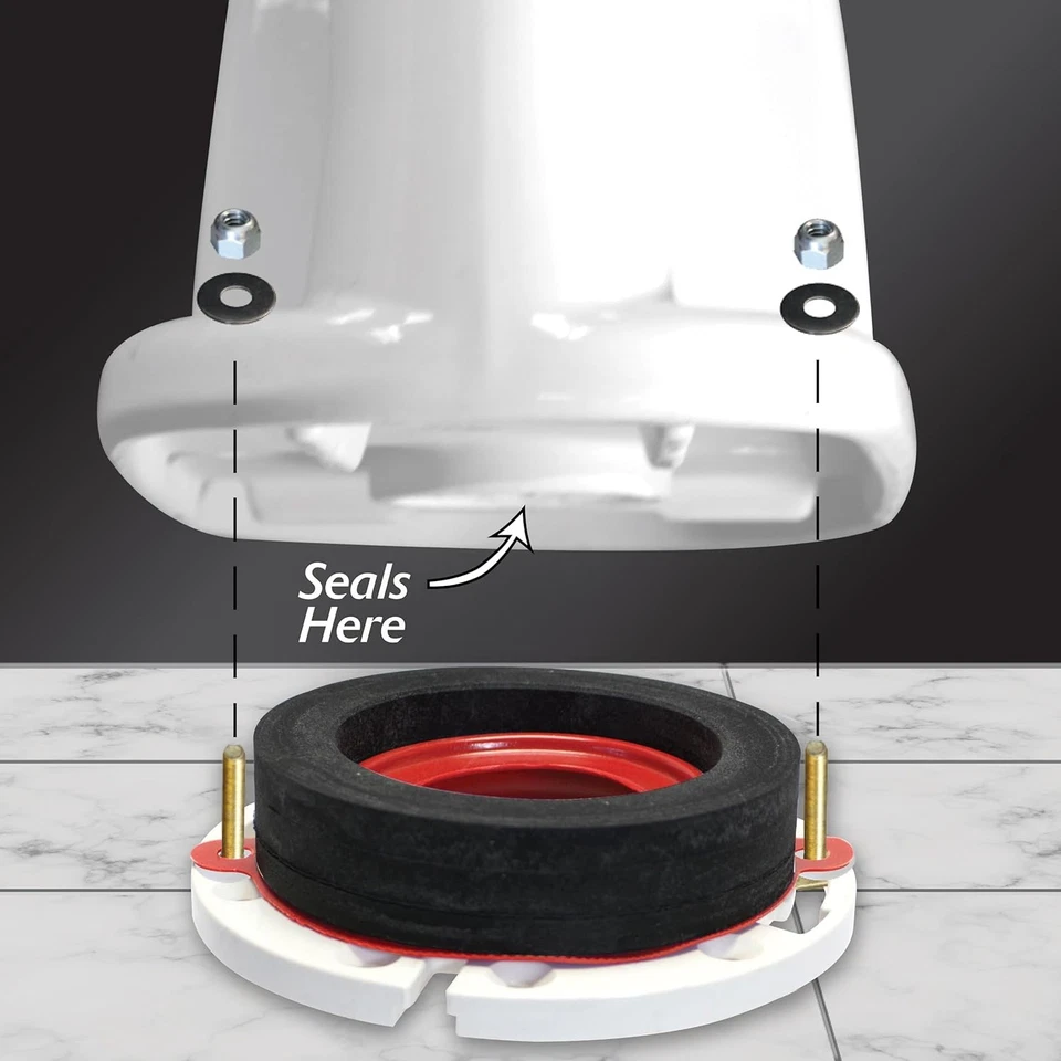 Korky 6000BP Universal Toilet WaxFree Seal with Hardware - 1 Pack, Red  - Image 3 of 4