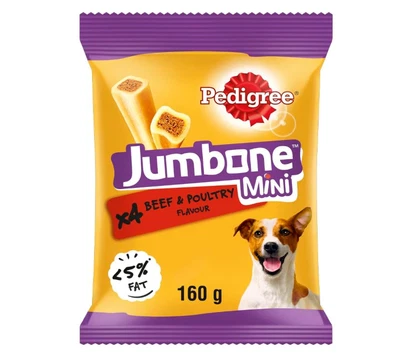 Pedigree Jumbone Mini Dog Treats for Small Dogs with Beef & Poultry 32 & 64 Chew