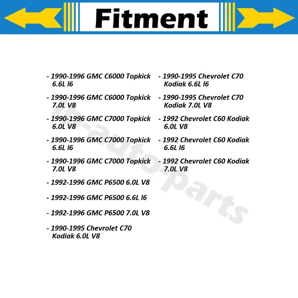 4x Manguera de freno delantera trasera para GMC C7500 Topkick 8,1 L 2001-2002 Foto 4 de 4
