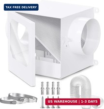 Upgrade Metal Dryer Duct Lint Trap, HG Power Indoor Dryer Vent Catcher Kit with