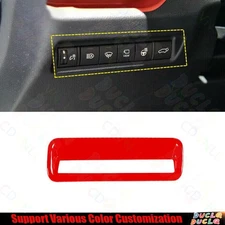 Headlight Switch Control Frame 1* For Toyota RAV4 2019-2024 Bright Red 6 Button