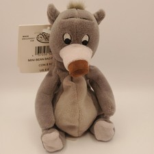 Disney Store Mini Bean Bag Baloo 8  Plush Jungle Bear Has Tag