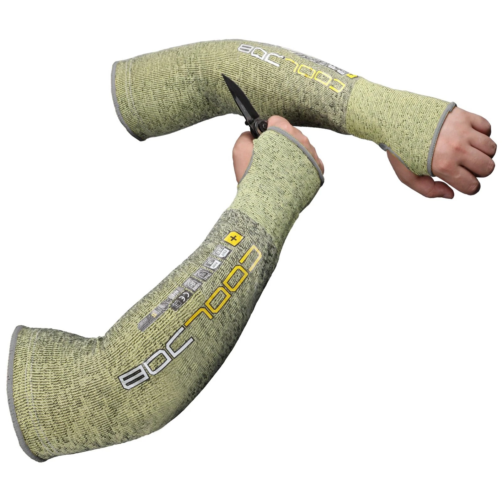 A6 Cut Resistant Sleeves for Garden Pruning Pet Handling, 18” Protective Arm ...