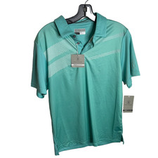 Pga Tour Men's Gradient Print Polo Shirt - Cockatoo Size S