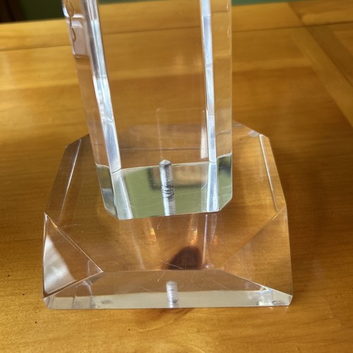 Mid Century Modern Chrome and Lucite Obelisk Scale - Picture 4 of 14