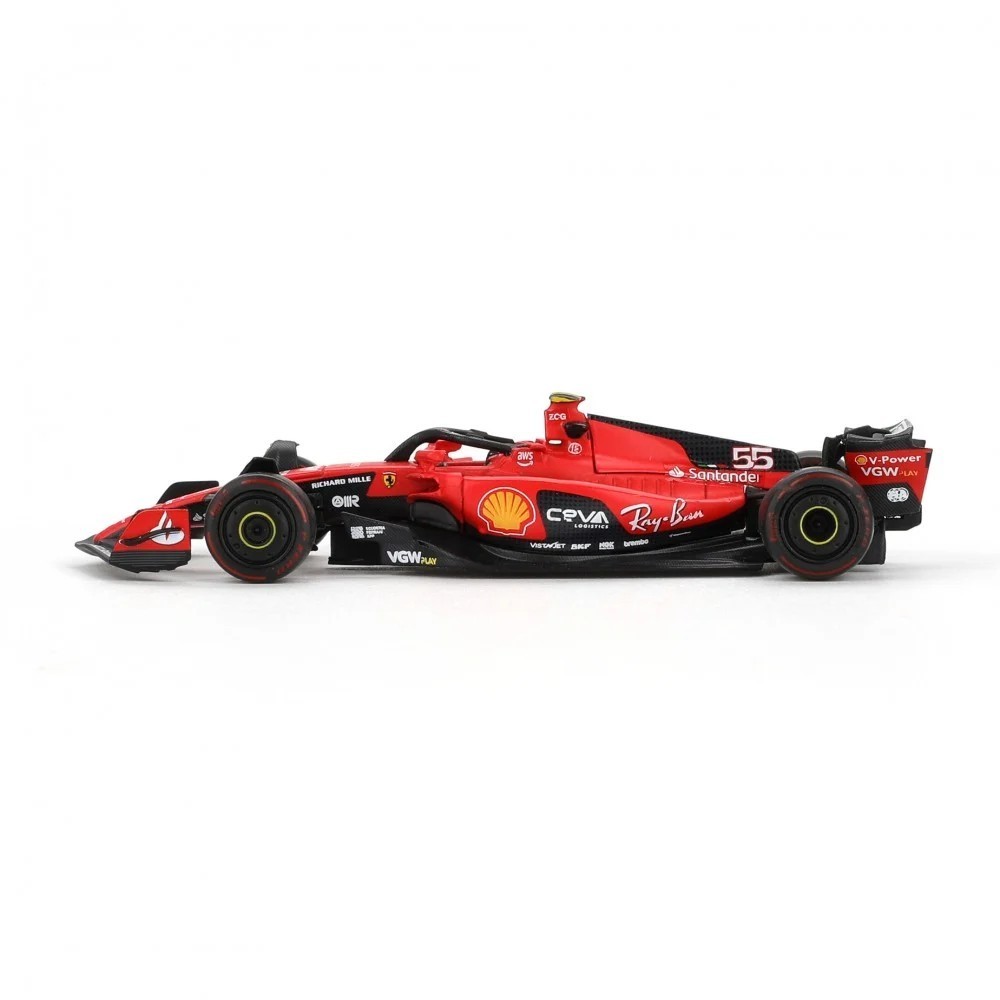 BBR Models 1:64 Ferrari SF23 #55 C. Sainz 2023 Bahrain GP F1 Car