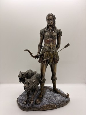 SKADI Wikinger GÖTTIN Asen VERONESE Statue SAMMLUNGSAUFLÖSUNG Jagd WINTER