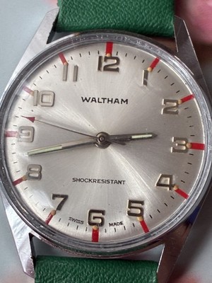 Schöne! Vintage rare Swiss Made 31mm WALTHAM Herren HAU Armbanduhr   Gebraucht.