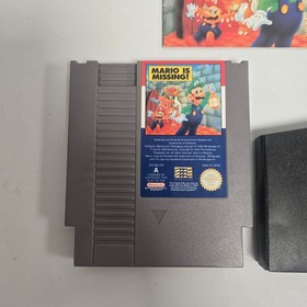 Mario Is Missing NES Cartridge And Manual