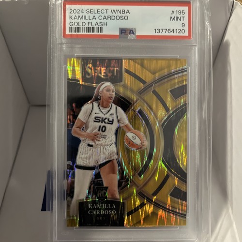 2024 Select WNBA KAMILLA CARDOSO Gold Flash Prizm Rookie SP 1/10 Gem Mint PSA 9