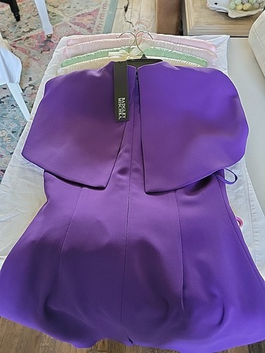 Badgley Mischka lila Damen-Cocktailkleid neu mit Etikett Größe 4 - Bild 1 von 3