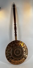 Bassinoire - Chaufferette À Braises En Cuivre Et Manche En Bois Objet Décoration