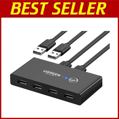 USB Switch Selector for 2 Computers Sharing 4 USB Devices