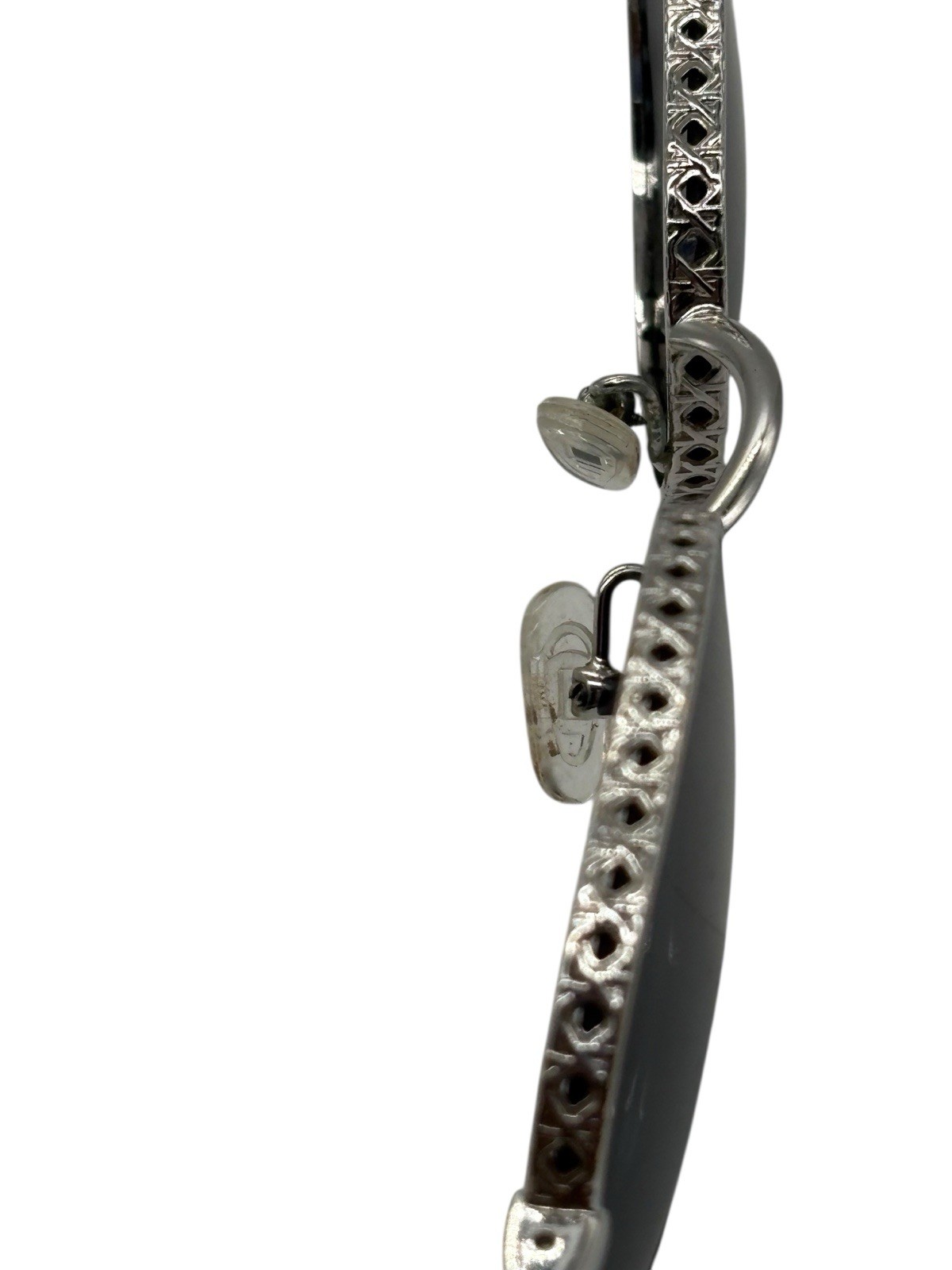 VTG Christian Dior Edith Sunglasses Shiny Silver Rare Vintage NOS 80s W/case thumbnail 9