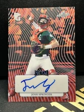 JOSH SPRINGER 2023 LEAF METAL PERFECT GAME SHOWCASE Red AUTO /5 SSP Rangers