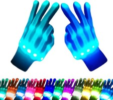 Kids Toys 12 Colors LED Gloves Cool Toys Gifts for Age 5-7 8-12 Years Old Boys G