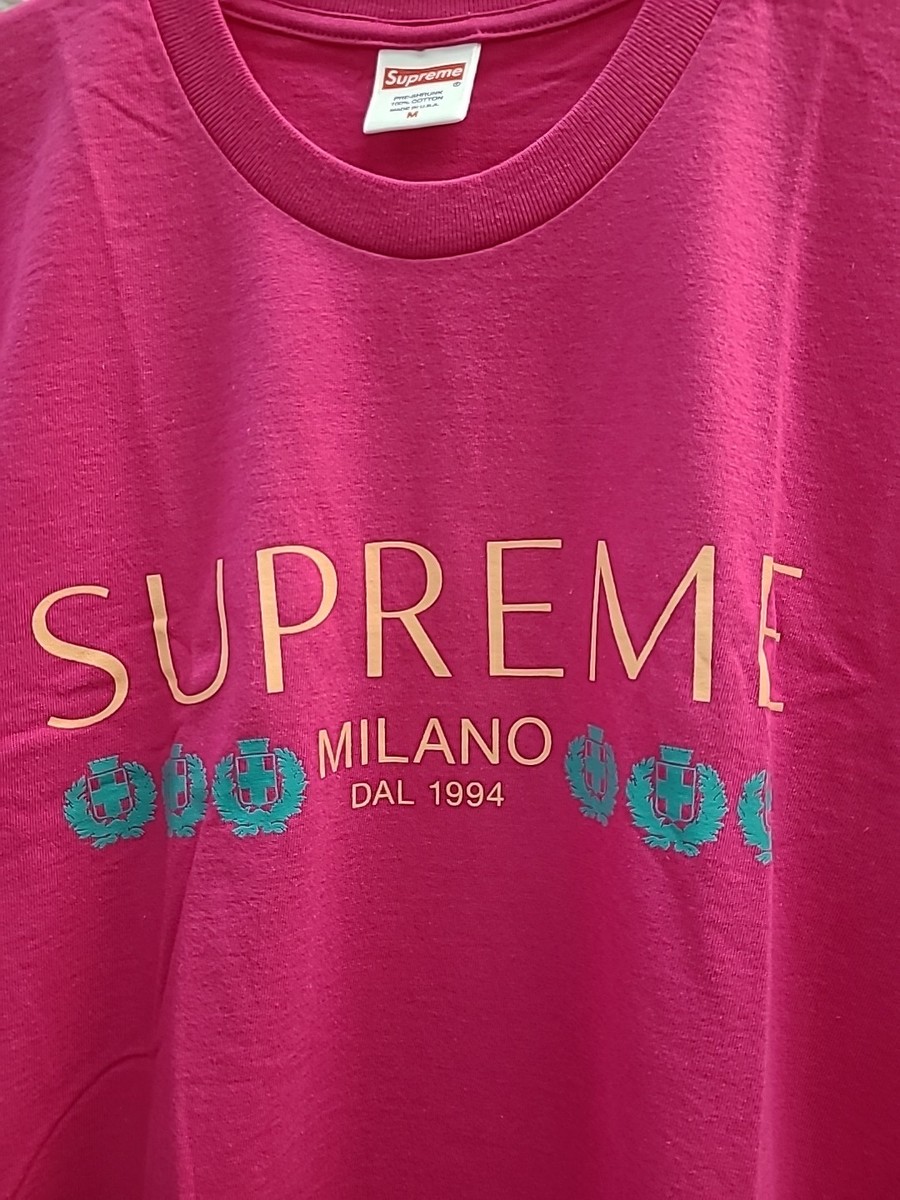 New Supreme Milano Short Sleeve Hot Pink Tee Size Medium | eBay