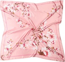 DRESHOW Large Square Satin Headscarves Hair Scarves Silk Accessories Classic Pa
