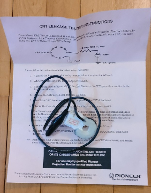 Vintage Pioneer CRT Leakage Tester W/ Instructions