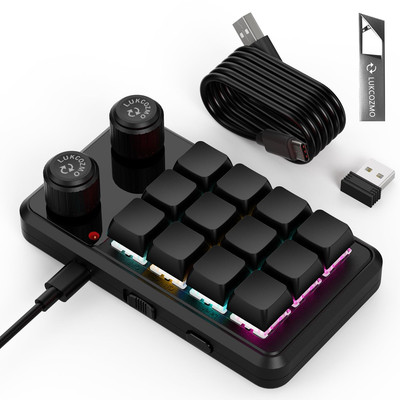 Macro Pad Macro Keyboard Programmable Keypad Customized 12-Key Mini Mechanica...