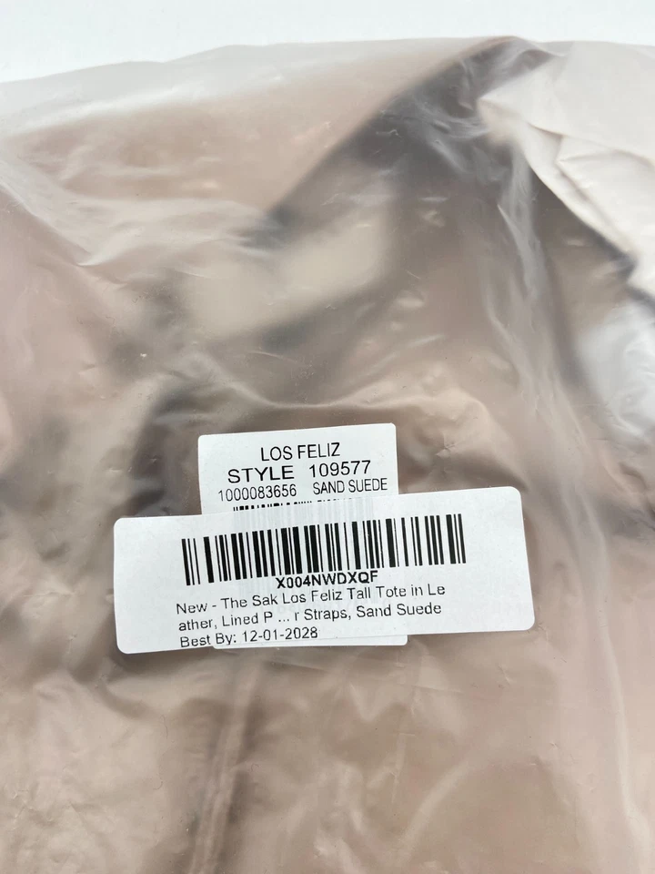 The Sak Los Feliz 高皮革手提包 - 沙质麂皮绒 — 第 3/4 张图片