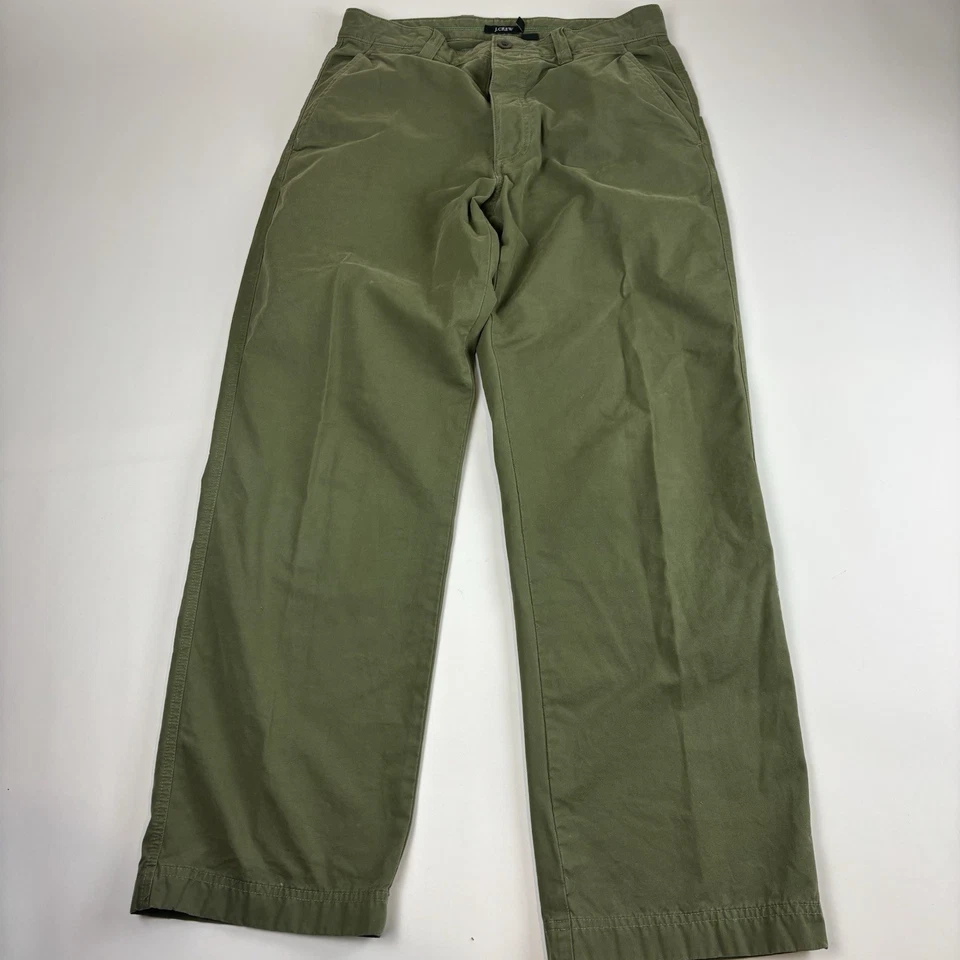 Мужские зеленые брюки брюки хаки J Crew 30x30 Officer's Chinos - Изображение 3 из 4