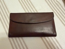 Vintage Coach Brown Leather Checkbook Wallet Removable Insert USA