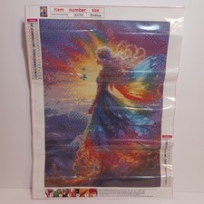 Rainbow Fairy Woman 5D Diamond Painting Kit Full Round Drill 30cm x 40cm NEW