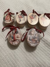 Lot Of 6  Victorian Style Shaker Boxes Christmas Ornaments