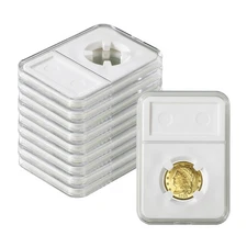 10-Pack Silver Dollar Coin Holder 18mm Collection Clear Acrylic Slab Protectors