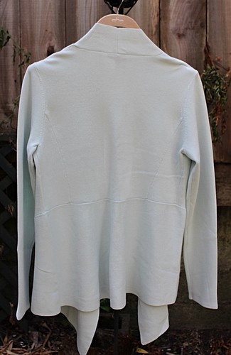 NEU Eileen Fisher Winkeljacke aus Bio-Baumwolle Interlock, eisblau, M - $ 328 - Bild 2 von 13