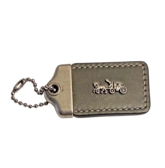 COACH 1941 Bag's Hanging Tag Leather-Horse & Carriage Bag Charm