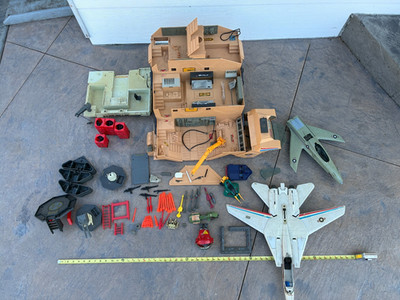 Vintage GI Joe Mobile Command Center Airplanes Jet Huge Weapons Missiles Lot 80s