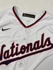 Nike Washington Nationals MLB Team Jersey Mens Large L White Home Baseball NWT